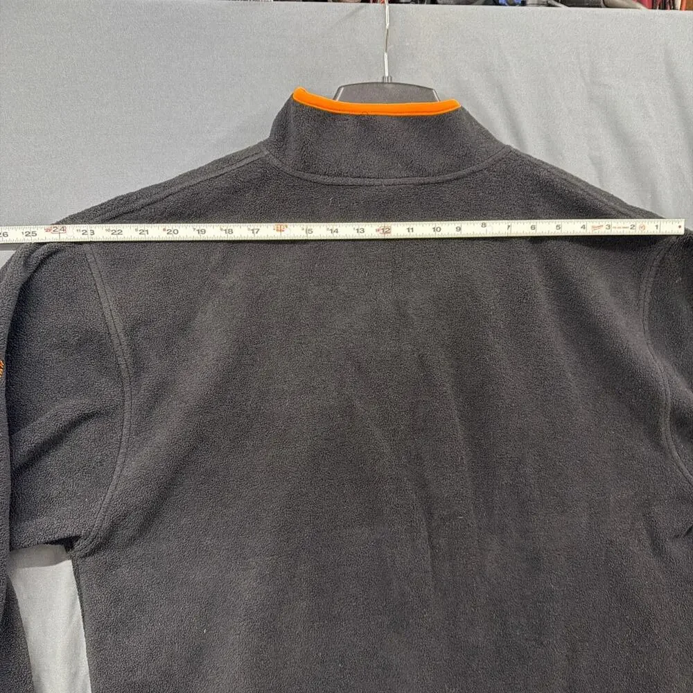 Harley-Davidson Fleece Jacket Men XL Black 1/4 Zip Embroidered Logo Softshell